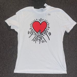 White oversized graphic shirt